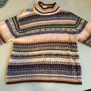 Stripped winter turtleneck sweater